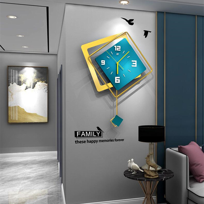 Luxury Lifestyle Homes - ساعة حائط مربعة ثلاثية الأبعاد بتصميم