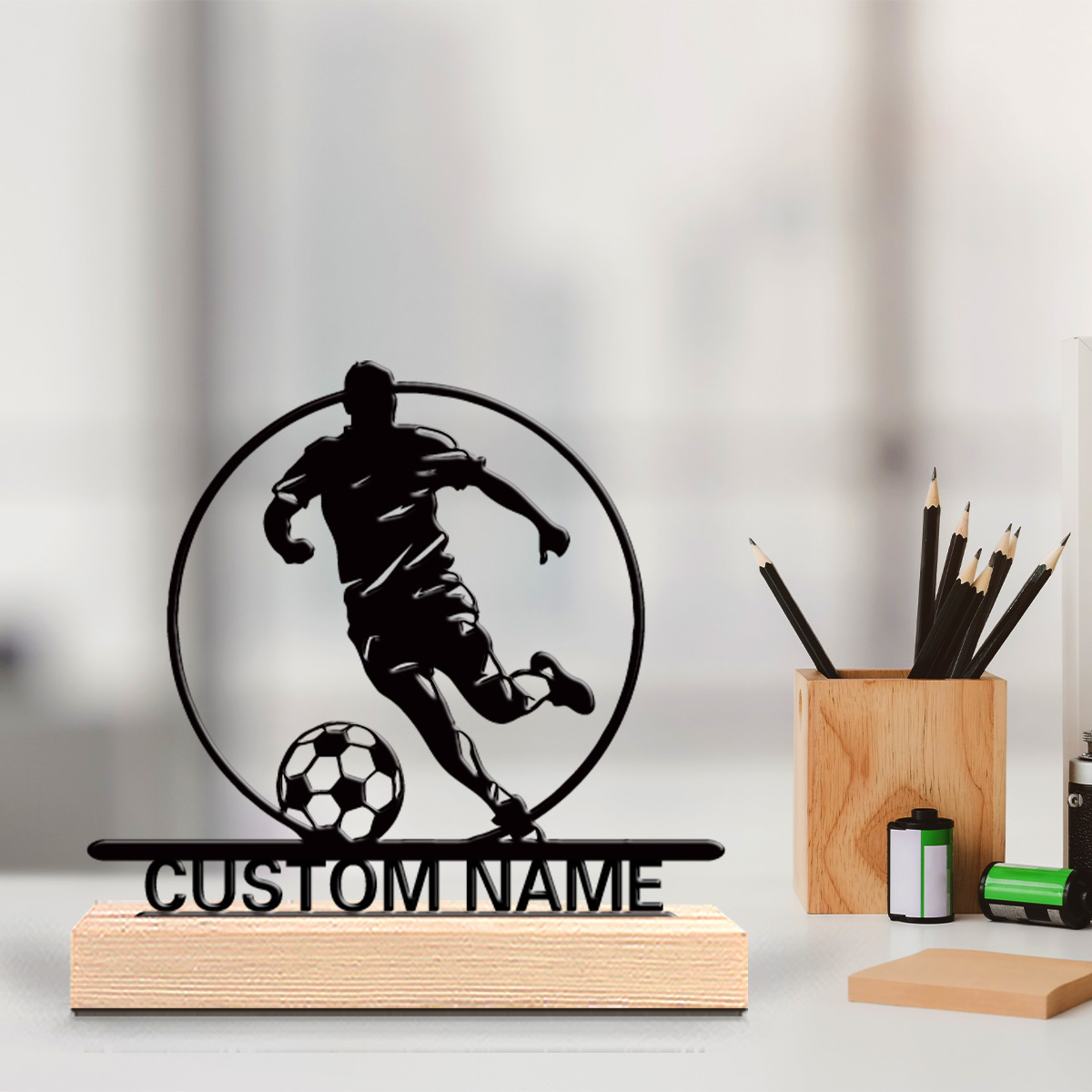 تمثال معدني مخصص للاعب كرة قدم - مراجعة Personalized Engraved Gift وسعره